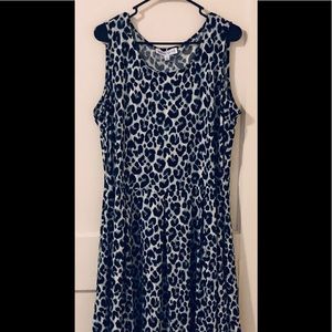 NWT Meri Skye Fit & Flare Dress Silver/Grey SZ 2X